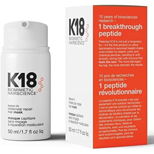 K18 Leave-in Molecular Hair MASK, Maschera Per Capelli Peptidica Bioattiva Idratante Senza Risciacquo K18 [50ml]