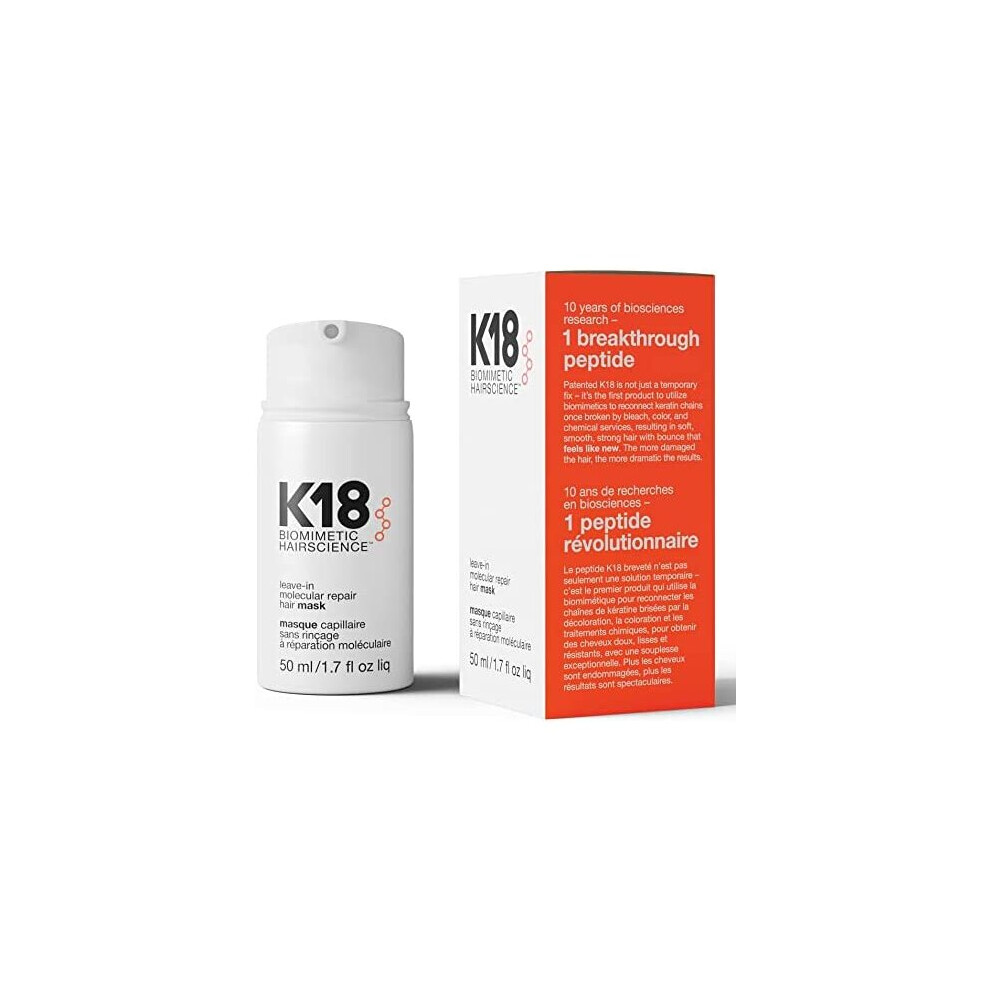 K18 Leave-in Molecular Hair MASK, Maschera Per Capelli Peptidica Bioattiva Idratante Senza Risciacquo K18 [50ml]