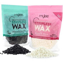 Mylee Professional Hard Wax Beads 500g, Stripless Depilatory Waxing Pellets Solid Film Beans No Strip Needed, Painless Gentle Hair Removal of Full