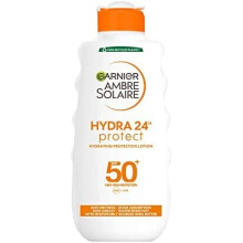 Garnier Ambre Solaire Hydra 24H SPF50 Sunscreen Lotion with Shea Butter - Hydrating, Water-Resistant UVA/UVB, 200ml