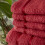 (Red) Boston 8 Pcs Luxury Cotton Towel Bale Set 5