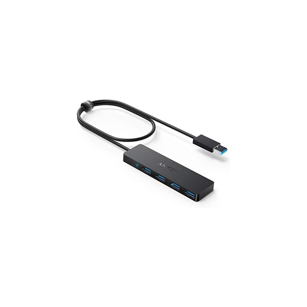 [Upgraded Version] Anker 4-Port USB 3.0 Ultra Slim Data Hub with 2 ft Extended Cable for Macbook, Mac Pro / mini, iMac, Surface Pro, XPS, Notebook PC,