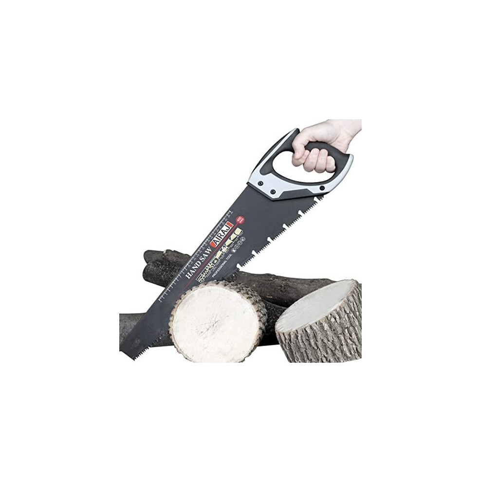 AIRAJ 450mm Pro Hand Saw, Pruning Saw with Chip-Removing Design, Perfect for Sawing, Pruning, Trimming Gardening and Cutting Wood Fast Cutting Saw
