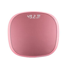 (Pink) Digital Scale Digital Body Weightwith Round Corner Led Display Bathroom Scale 400 Lb