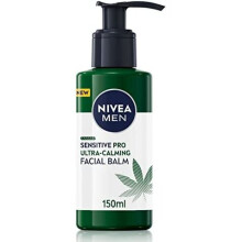 NIVEA MEN Sensitive Pro Ultra Calming Facial Balm (150 ml), Aftershave Balm Enriched with Hemp Seed Oil and Vitamin E for Stress-Minimising Face