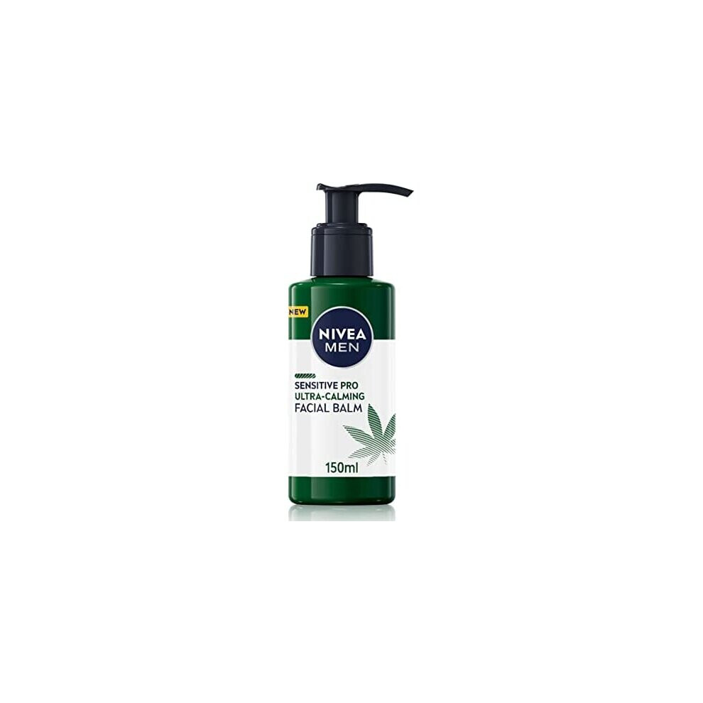 NIVEA MENÂ SensitiveÂ ProÂ Ultra Calming Facial Balm (150 ml), Aftershave Balm Enriched with Hemp Seed Oil and Vitamin E for Stress-Minimising Face