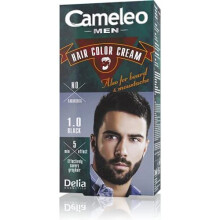 Cameleo Men - Permanent Hair Dye | Black Colour for Hair Beard & Moustache | Natural Colour Effect in 5 Minutes | Cover Grey Hair | Ammonia FREE |