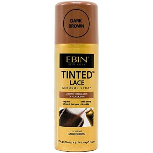 EBIN TINTED LACE AEROSOL SPRAY - DARK BROWN