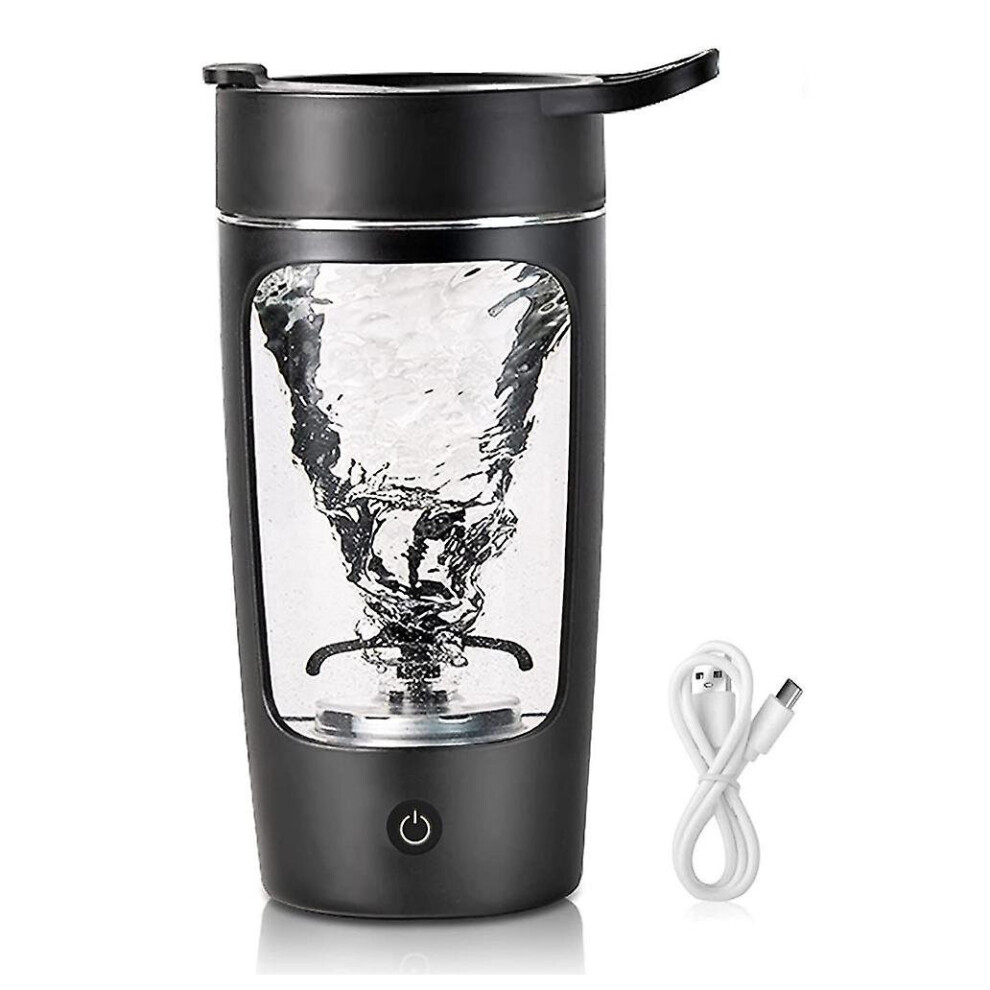 Black (Black) 650Ml Electric Protein Shaker Cup Auto Shake Mixer Coffee Bottle Powder Blender Mug