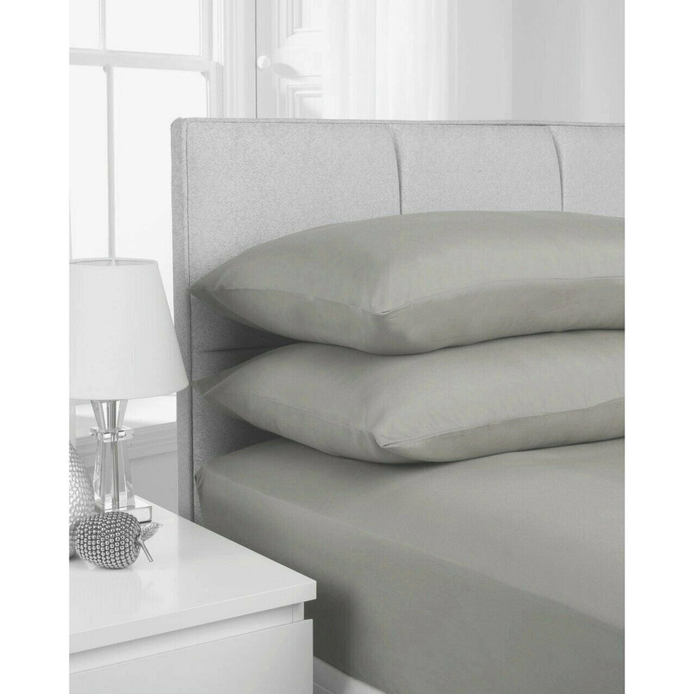 (King) Full Fitted Sheet Bed Sheets 100% Poly Cotton Single Double King Super King Size