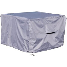 Kingsbridge Cube Garden Furniture Cover, 120cm Rattan Cube Cover Waterproof Anti UV Heavy Duty 600D Fabric Double Stitching Outdoor Garden Table Cover