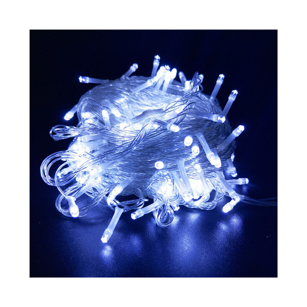 (White) 20M 200LED Fairy String Light Clear Cable for Christmas Tree Festival Decoration