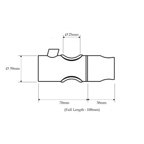 EcoSpa 25mm Shower Handset Head Slider Clamp Holder Bracket White 2