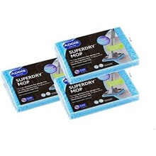 Addis Superdry Sponge Mop Replacement Refill Heads, Pack of 3, Blue