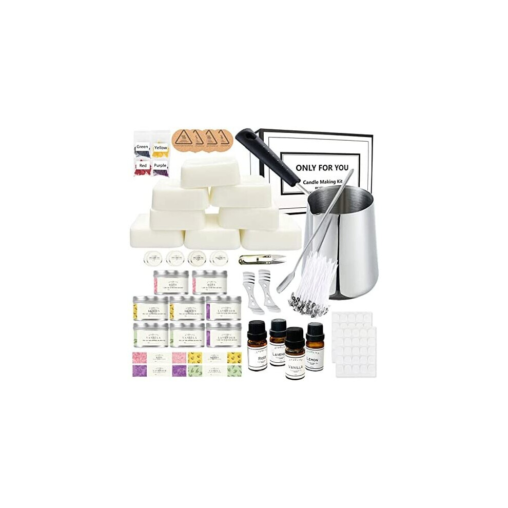 Candle Making Kit for Adults Beginners, 480g Soy Wax, Melting Pot, Fragrance - Image 8