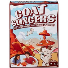 Mattel Games Goat Slingers Kids Game With Cliff Tower And Launcher For 5 Year Olds And Up GKF07