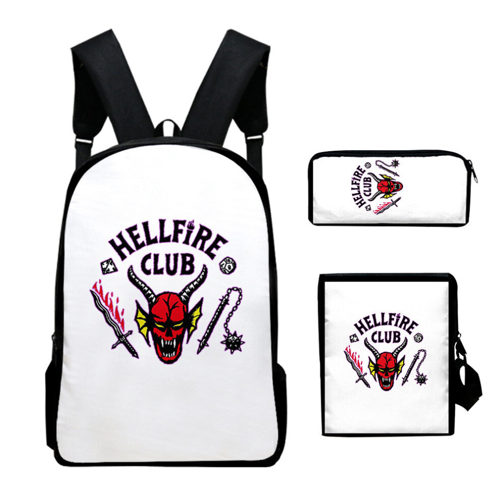 (5) Stranger Things 3pcs Schoolbag Lunch Bag Pencil Case Kids Set