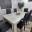 Grey Dining Table and 6 Chairs Stone Grey Effect Kitchen Dining Set 7