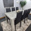 Grey Dining Table and 6 Chairs Stone Grey Effect Kitchen Dining Set 3