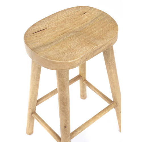 (Light) Wooden Breakfast Bar Kitchen Pub Stool Cafe 68cm 2