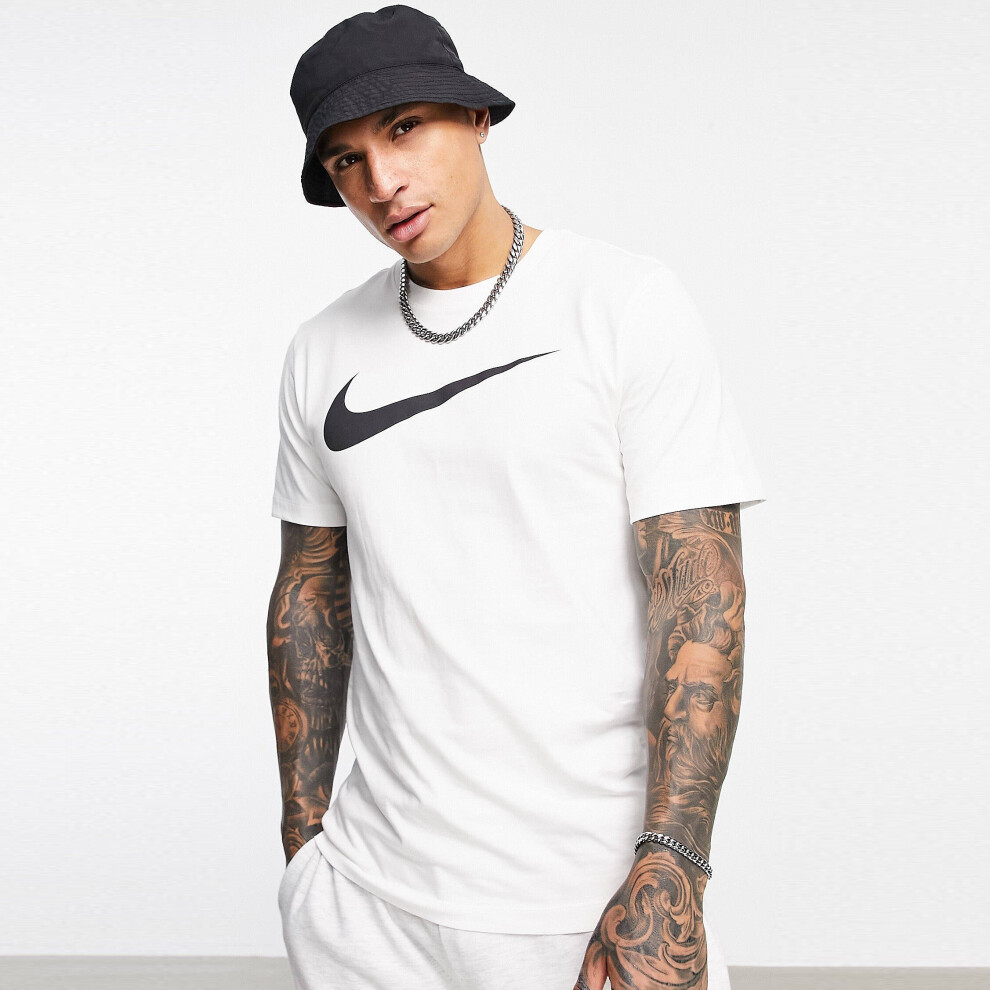 (DC5094-100 Nike Mens T Shirt White M) Nike Mens T Shirt Cotton Sports Crew Tee DC5094