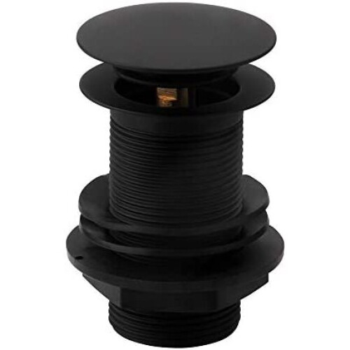 Black Basin Push Button Waste Click Clack Unslotted Basin Sink Pop Up Waste