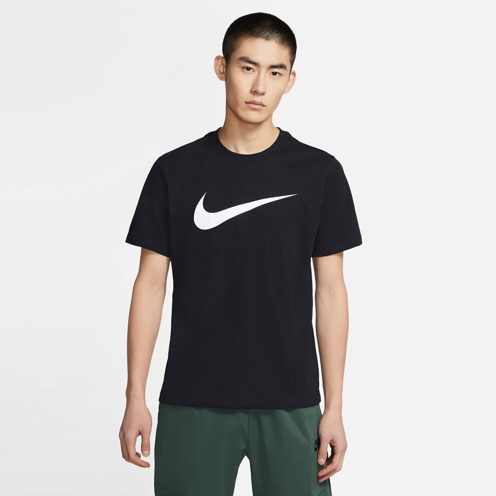 (DC5094-010 Nike Mens T Shirt Black M) Nike Mens T Shirt Cotton Sports Crew Tee DC5094