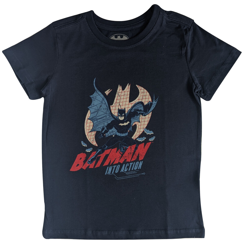 (9-10 Years / 134-140 cms) Batman - Boys Short Sleeved T-Shirt - Sizes 7-10 Years