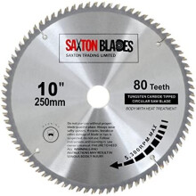 Saxton TCT Circular Wood Saw Blade 250mm x 30mm x 80T for Bosch, Makita etc fits 255mm saws