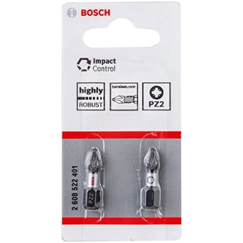 Bosch BITS, SKAFT, SPIDS PZ2 25MM IMP 25STK - B 2607002804 2