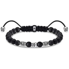 Thomas Sabo Unisex Sterling silver Obsidian bracelet - A1945-811-11-L22v