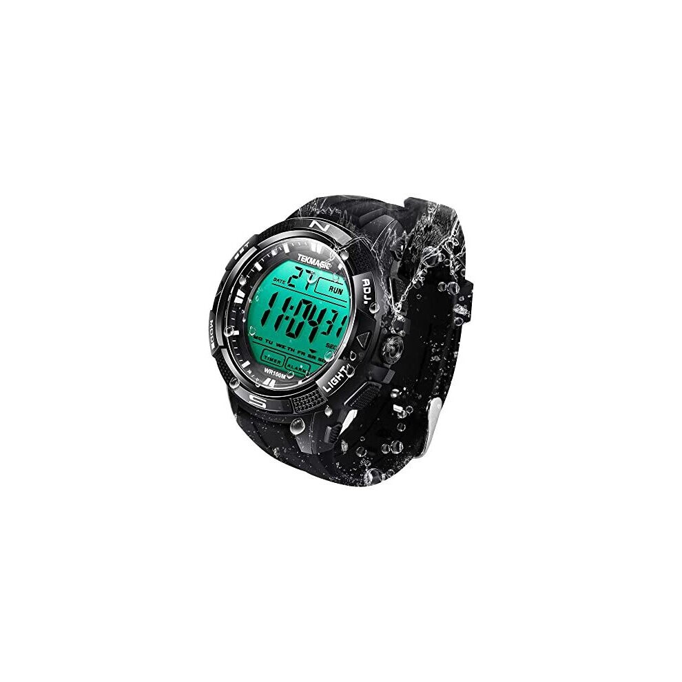 Photos - Wrist Watch 10 ATM Water Resistant Digital Sports Diving Watch with Alarm and Stopwatch Functions, Support Dual Time Zone Display, Timer