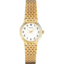 Sekonda Women's Quartz Watch with White Dial Analogue Display and Gold Stainless Steel Bracelet 4090.27