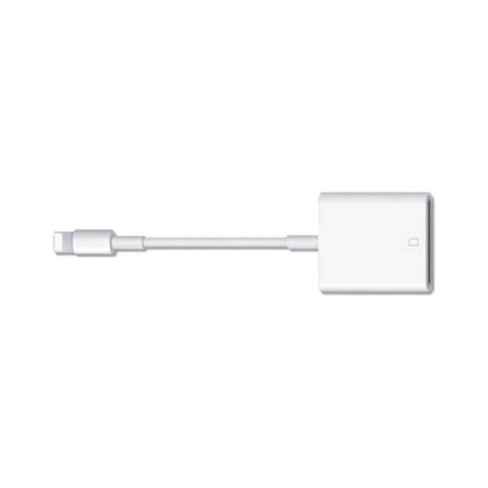 8 Pin To Camera Sd Card Reader Adapter Cable For Iphone / X Ipad White