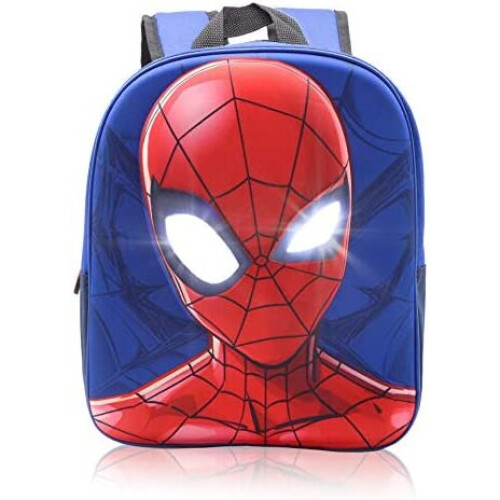Marvel Marvel Spiderman Kids Backpack with Light Up Eyes, Superhero School Bag for Boys and Toddlers