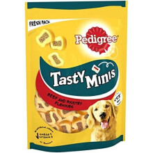 Pedigree Tasty Bites - Dog Treats Chewy Slices with Beef 155g (pack of 8)