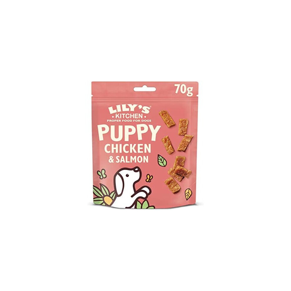Lily's Kitchen Puppy Chicken & Nibbles - Natural Dog Treats (8 X 70G) Salmon