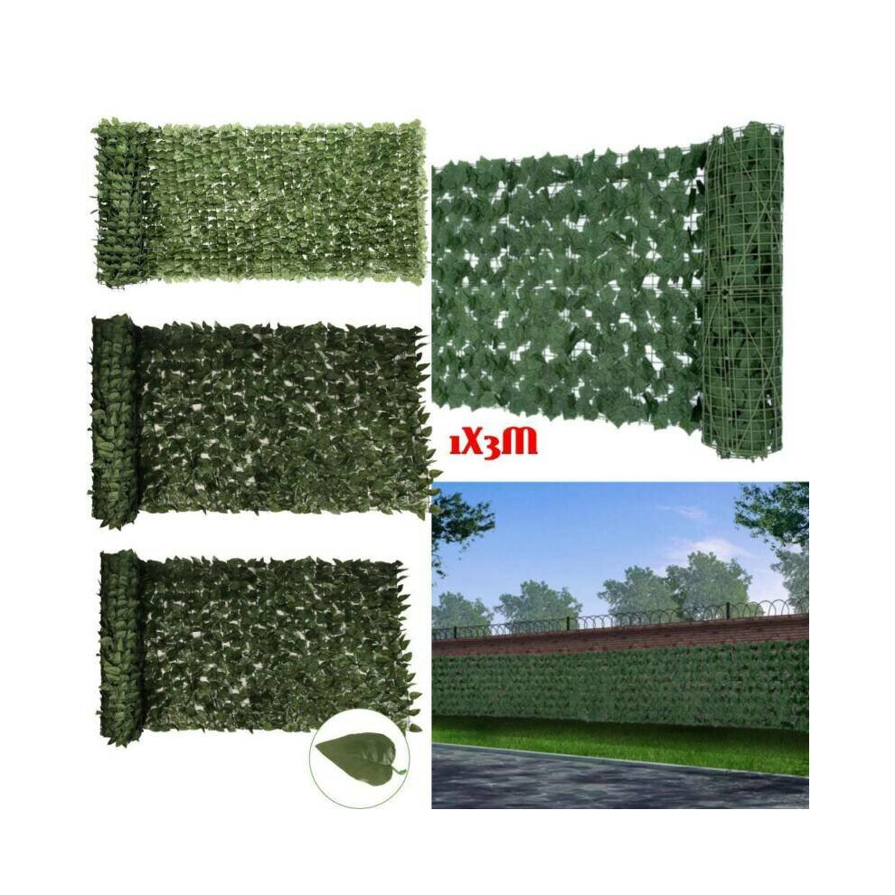(C (1*5M)) Faux Ivy Leaf Artificial Hedge Fence Privacy Screening Garden Wall Cover