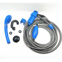 (Blue) Dc12v Car Shower High Pressure Power Washer For Camping Shower Garden Sprinkler