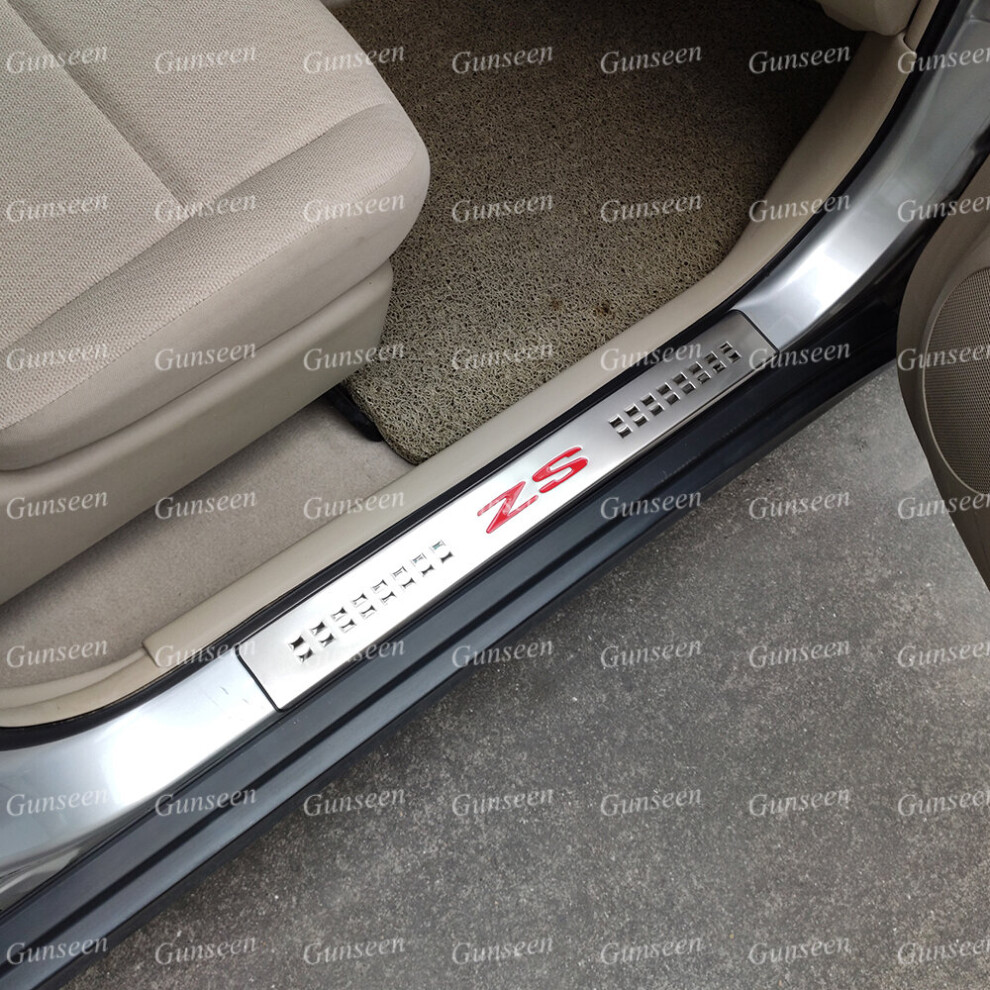 (Red) For Mg Zs Ev Car Accessories Door Sill Protectors Red 767799270747