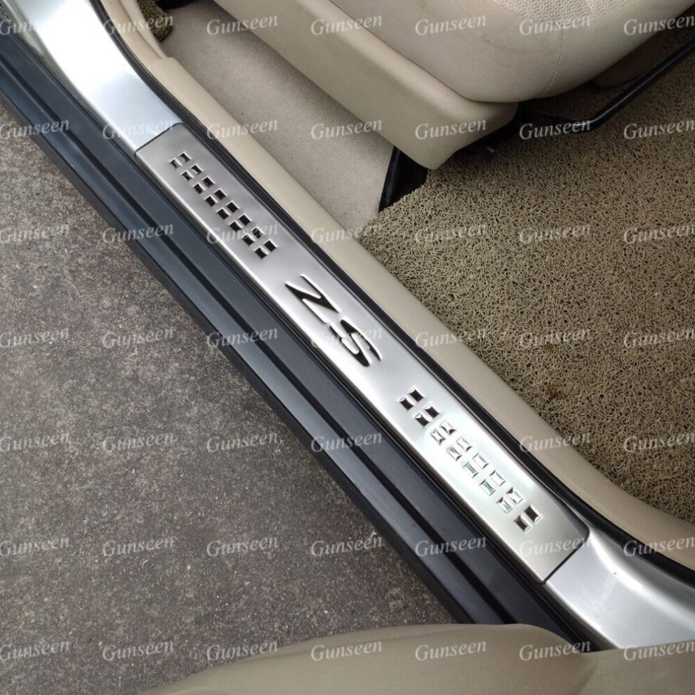 (Silver) For Mg Zs Ev Car Accessories Door Sill Protectors Silver 767799270778