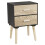 URBN Living (Black) White Black Two Draw Wooden Bedside  Table Stand 8