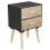 URBN Living (Black) White Black Two Draw Wooden Bedside  Table Stand 5