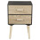 URBN Living (Black) White Black Two Draw Wooden Bedside  Table Stand 10