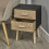 URBN Living (Black) White Black Two Draw Wooden Bedside  Table Stand 12
