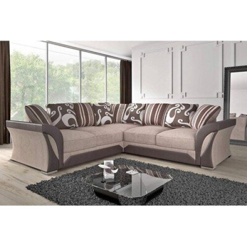 MN Furniture (Beige and Brown, Corner ) Tyson 3+2 Sofa Set & Corner Comfortable Sofa