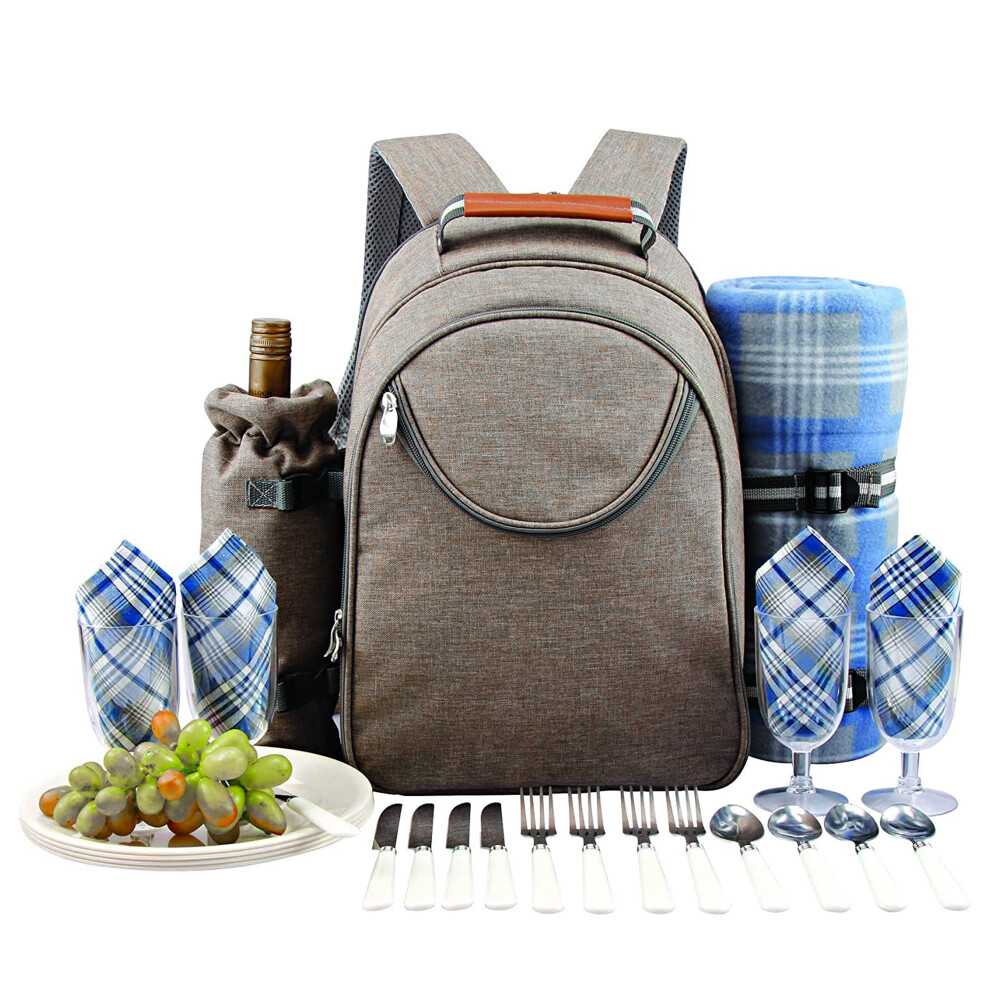 GEEZY 4 Person Family Picnic Cool Bag | Cooler Backpack Hamper