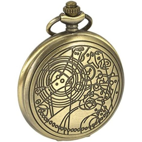 Orologio Da Tasca Doctor Who In Bronzo - Quartz, Quadrante Bianco, Catena, Stile Retrò - Foto 6