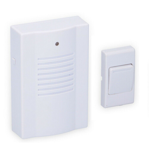 Grundig White LED Wireless Doorbell 16 Melodies 30 Metre Range