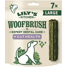 Lily's Kitchen Woofbrush Gut Health Dental Chew - Natural Dental Sticks for Large Dogs (7 x 47g) pack of 4